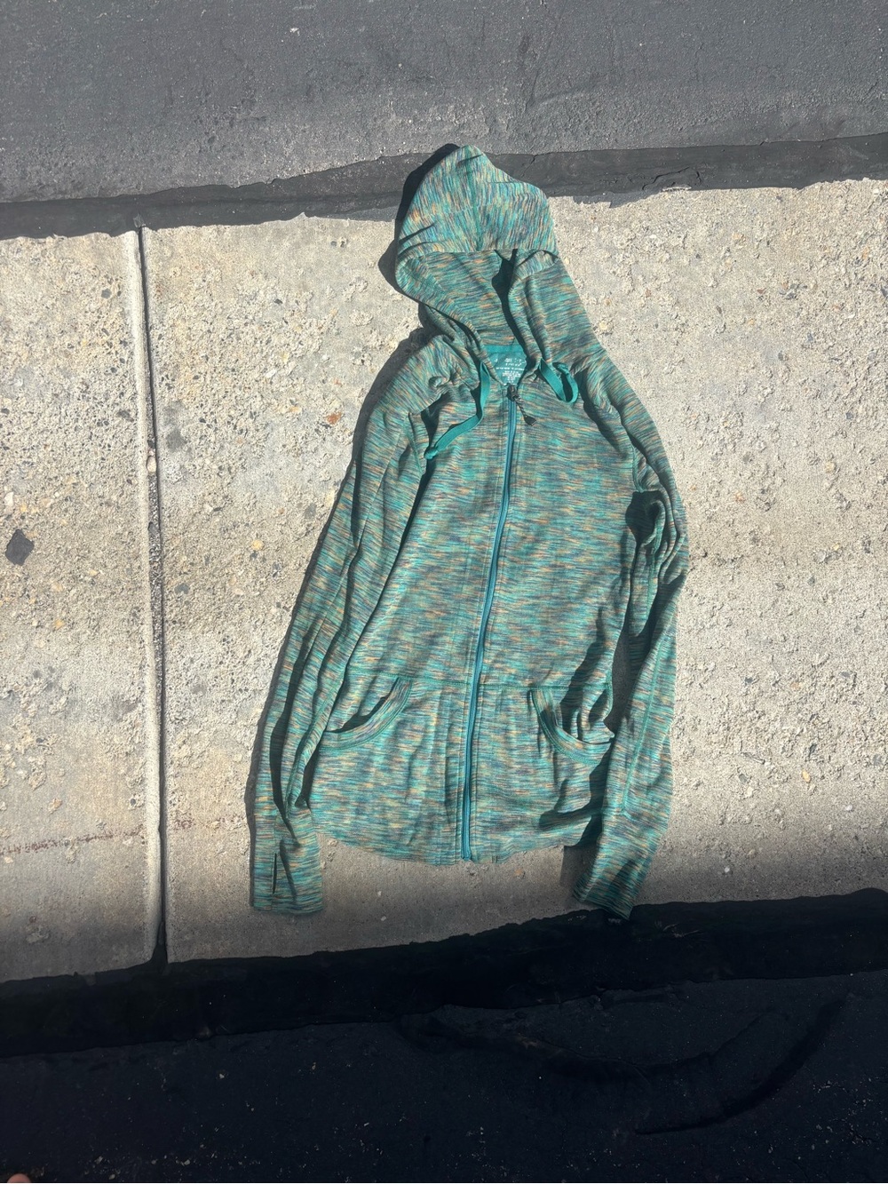 ExOfficio Teal Multi-Color Hooded Zip Jacket
